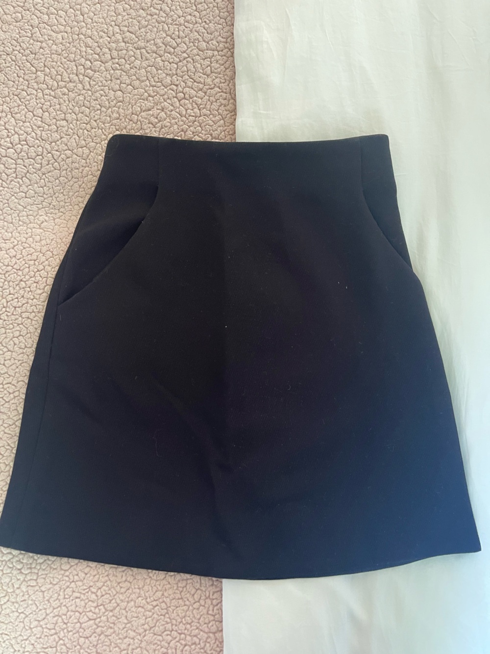 & Other Stories Black A-Line Mini Skirt